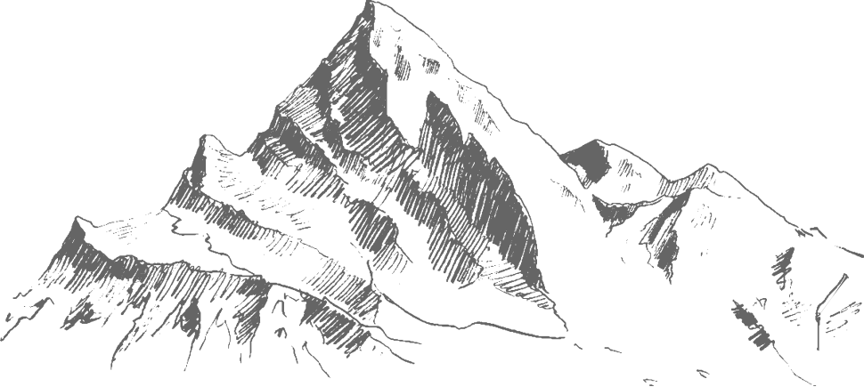 Walking trails mountain silhouette